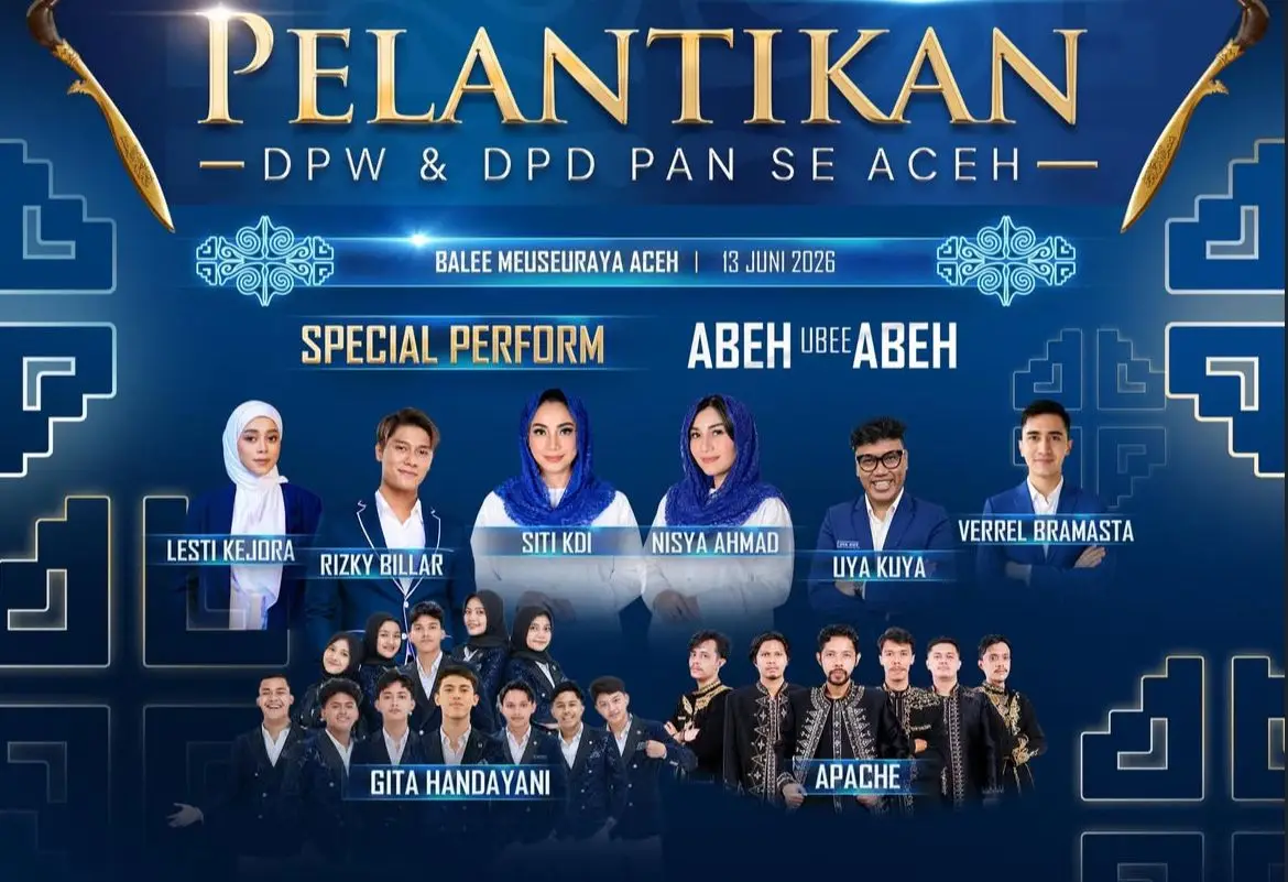 PAN Aceh Siap Gelar Pelantikan, Zulhas dan Sejumlah Artis Dijadwalkan Datang