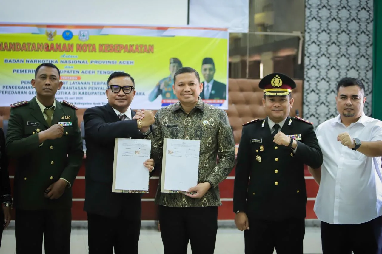 BNNP Aceh dan Pemkab Aceh Tenggara Teken MoU Pembentukan ULT P4GN
