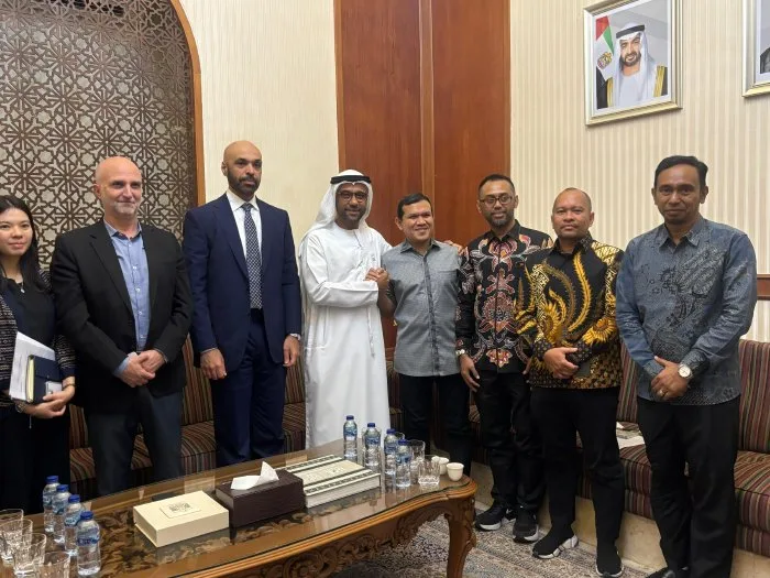 Kerja Sama Aceh UEA menjadi fokus utama dalam pertemuan Wakil Gubernur Aceh Fadhlullah dengan Duta Besar Uni Emirat Arab (UEA) untuk Indonesia, Abdulla Salem Al-Dhaheri, di Kedutaan Besar UEA, Jakarta, Senin (25/5/2026).