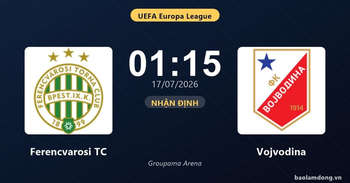 Prediksi Pertandingan Ferencvaros TC vs Vojvodina di Liga Europa