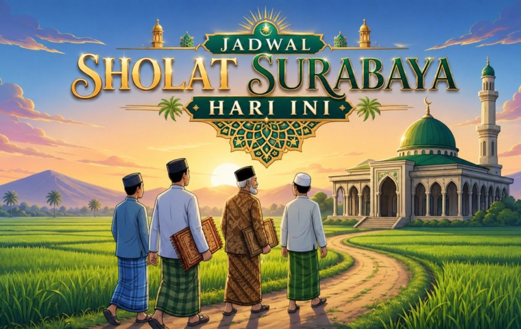 Jadwal Sholat Lengkap untuk Surabaya, 29 Agustus 2026
