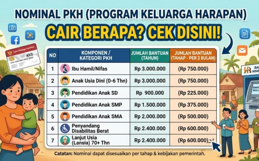 Nominal Bantuan PKH 2026: Rincian Untuk Setiap Komponen
