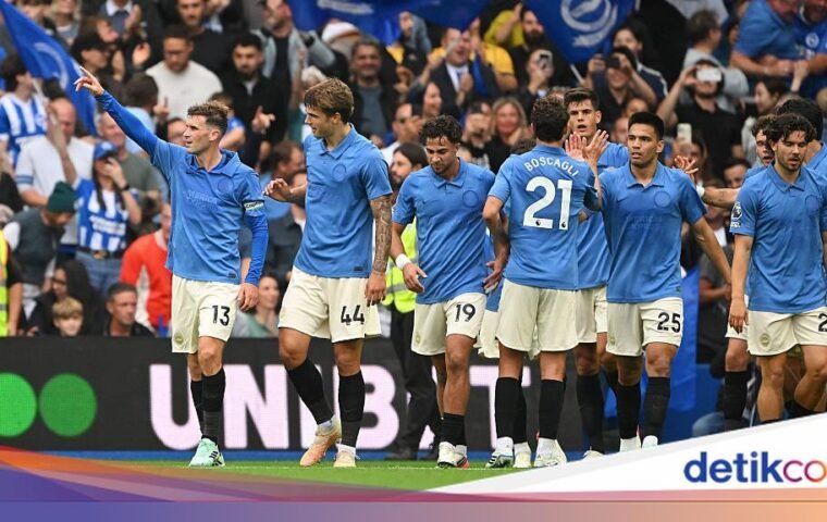 Brighton Tunggalkan Arsenal Dua Gol di Babak Pertama