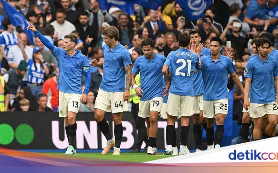 Brighton Tunggalkan Arsenal Dua Gol di Babak Pertama