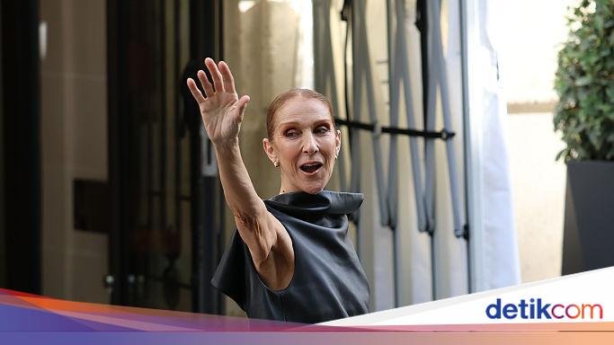 Celine Dion Bergaya Stylish Sapa Fans di Paris dan Nyanyi
