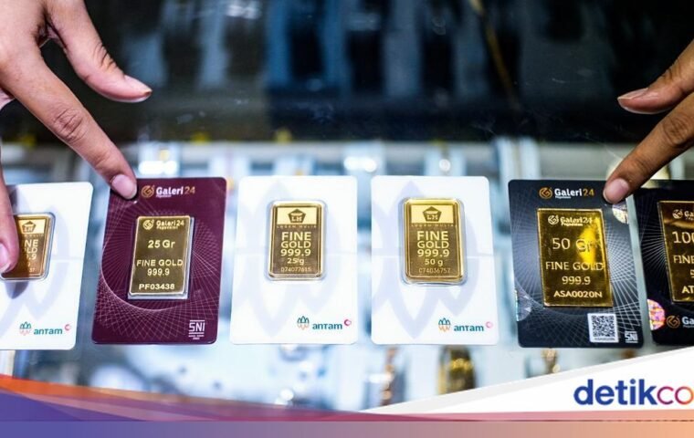 Harga Emas Antam Turun Lagi, Ini Rincian Terbarunya