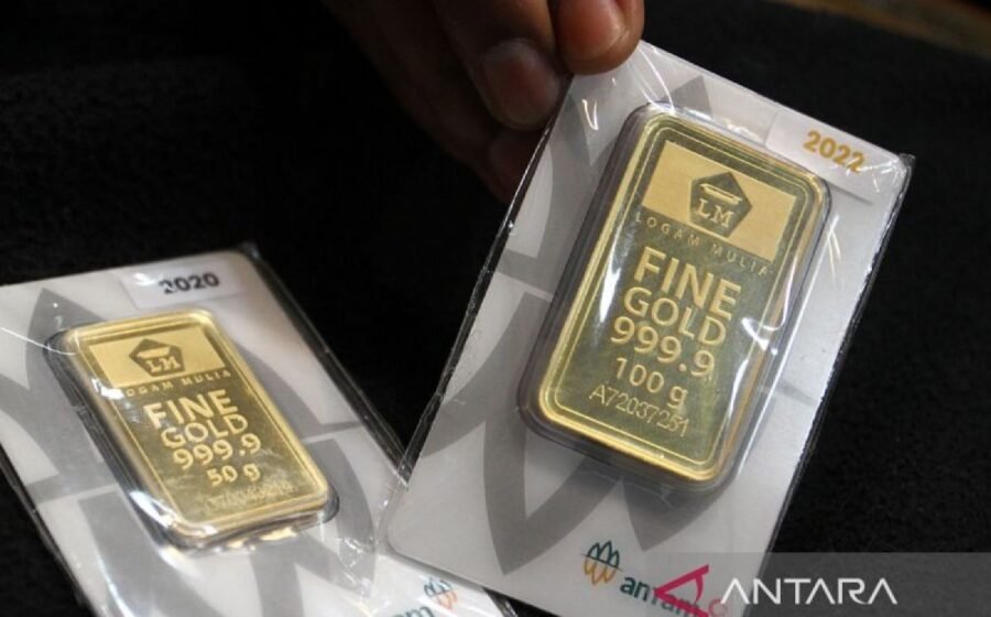 Harga Emas Antam Turun Rp10.000 Jadi Rp2,628 Juta per Gram