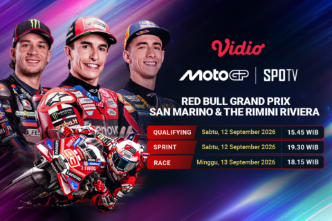 Jadwal dan Cara Nonton MotoGP San Marino 2026 di Vidio