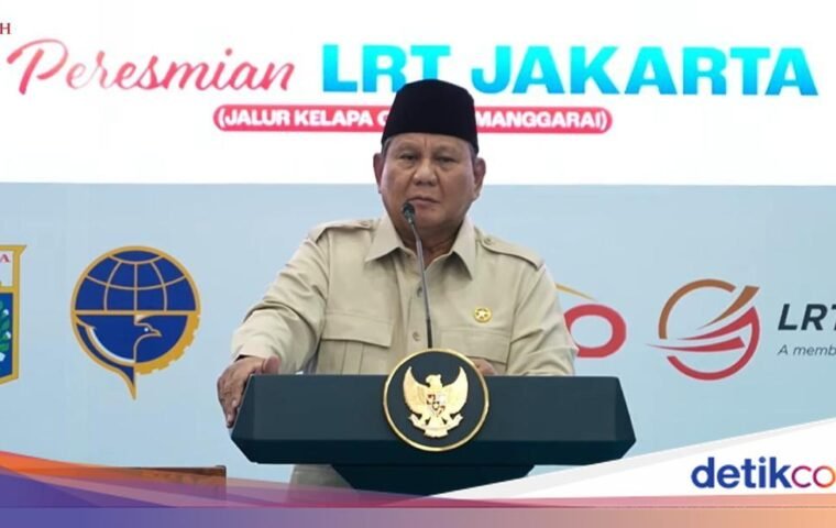 Prabowo dan Pramono Sambut Peresmian LRT Jakarta
