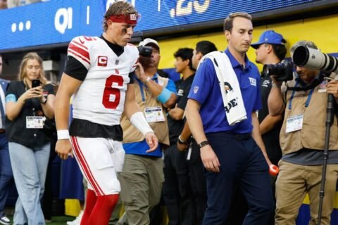Quarterback Giants Jaxson Dart Mengalami Cedera Lutut